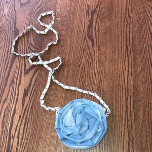 Blue round purse